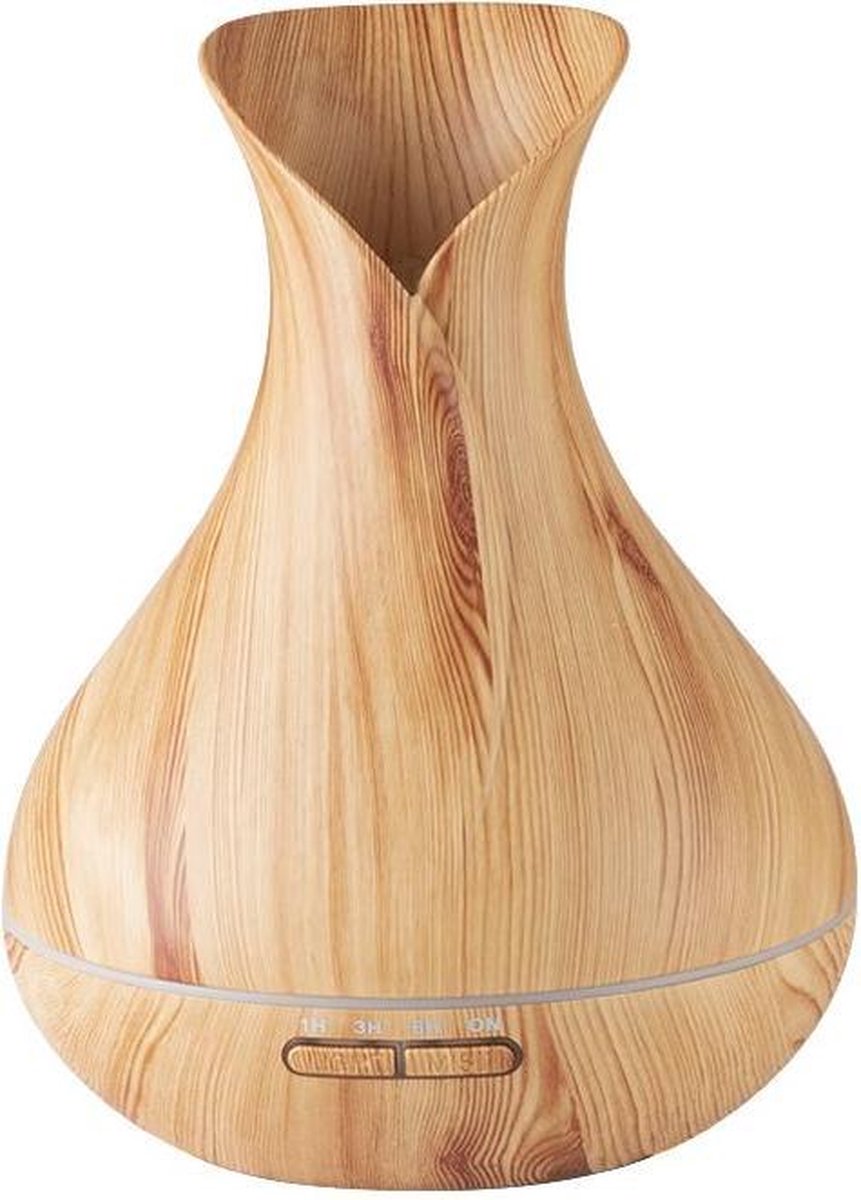 ACTIVE Aroma Diffuser Luchtbevochtiger Spa 15 Licht Hout 400ml + Timer