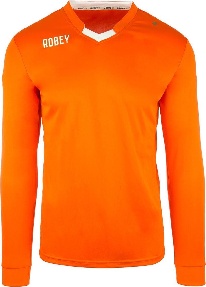 Robey Hattrick LS Shirt voetbalshirt kinderen lange mouwen (maat 128) - Orange