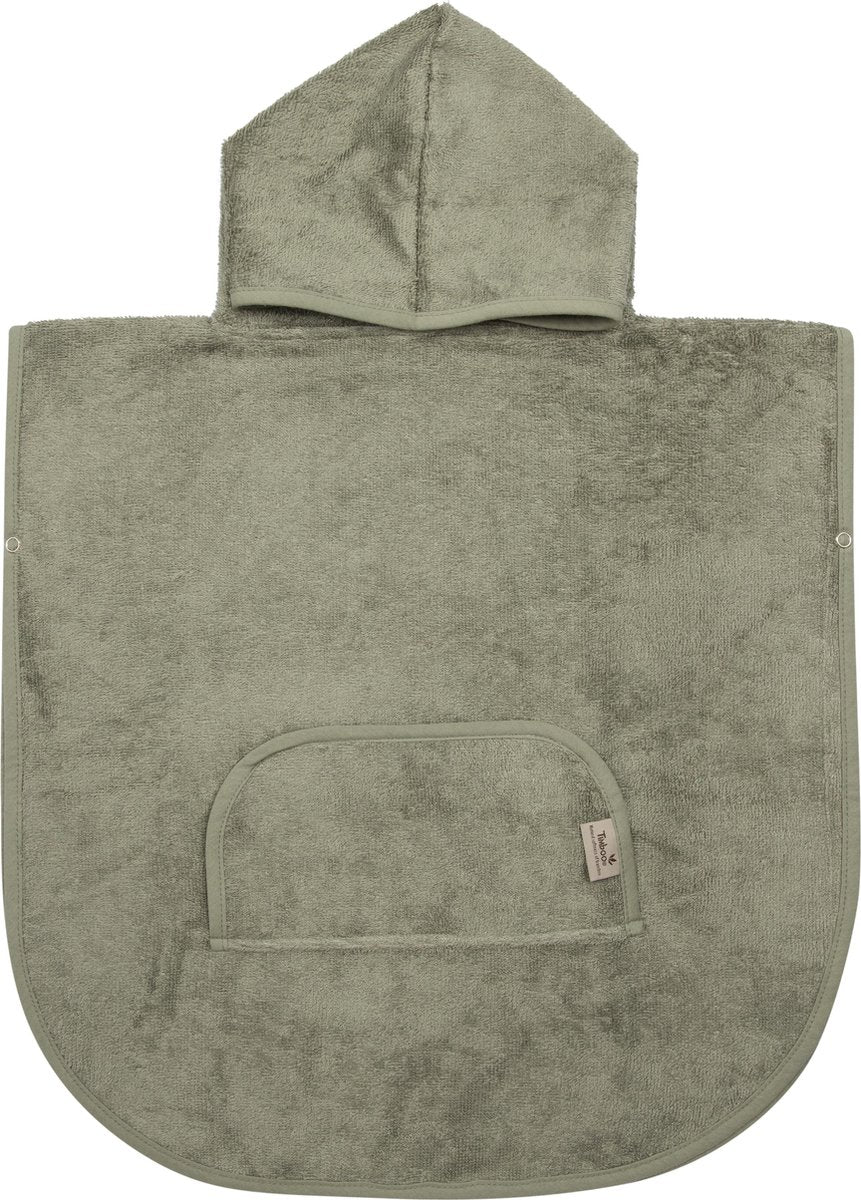 Timboo poncho Whisper Green  - Bamboe - Extra zacht - Handdoek - 1/4 jaar - Mint groen