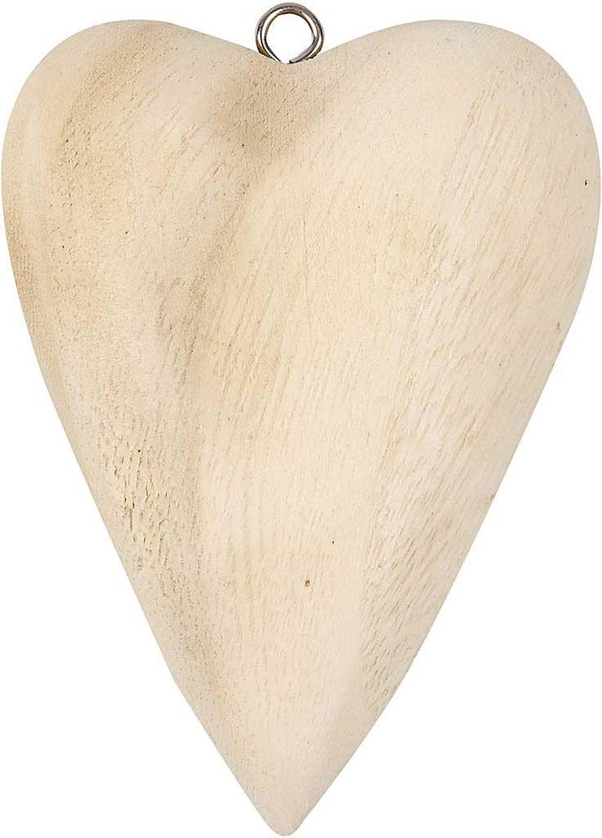 Heart. 11.5x8.5x3 cm. paulownia. 1 pc