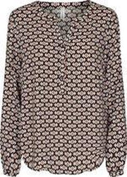 Soyaconcept SC-Madelin 2 kleur grape met all over print en gedeeltelijke knoopsluiting maat S