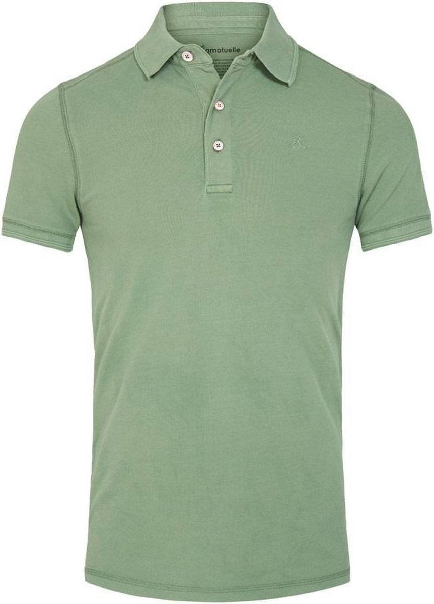 Ramatuelle Polo Heren - South Beach Polo donkere kleuren - Maat XXL  - Kleur  Groen  / Khaki