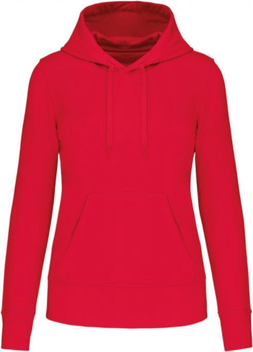 Ecologische damessweater met capuchon-hoodie-Trui-Rood Maat XL