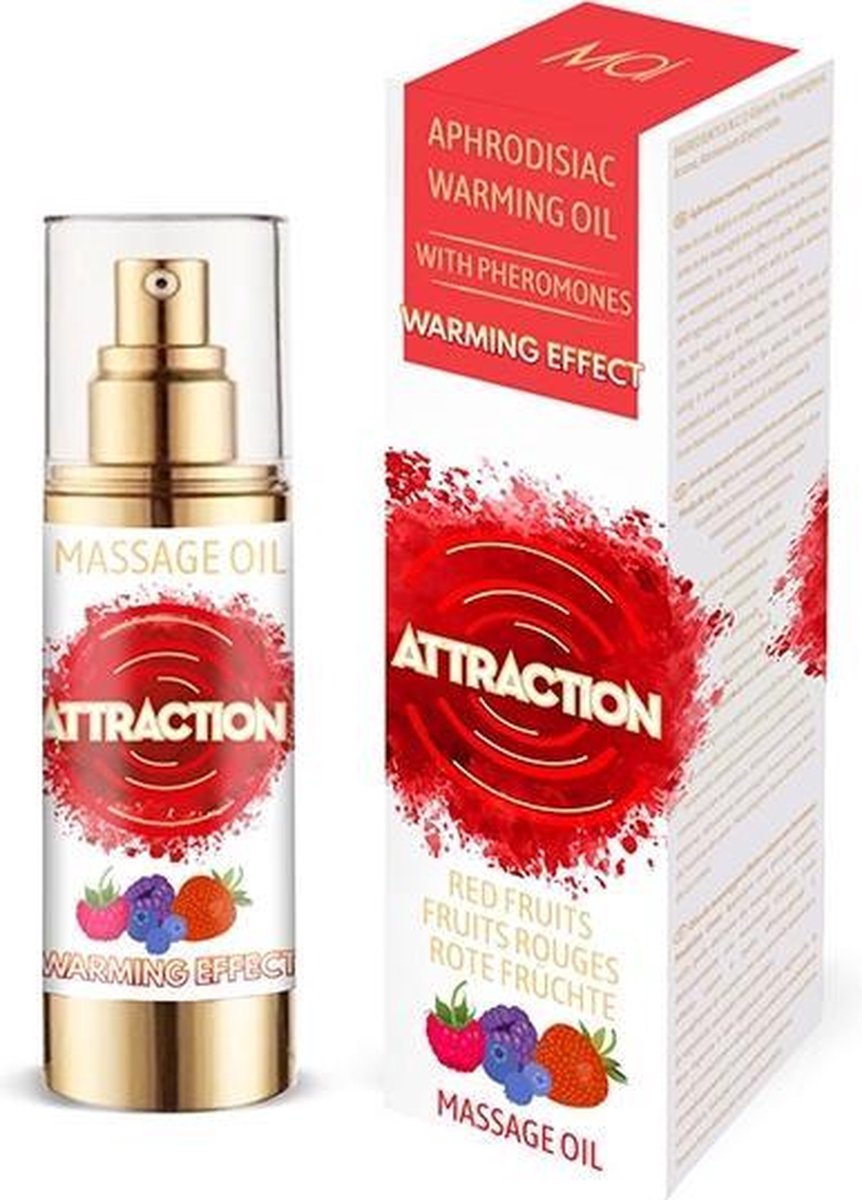 Mai feromonen massageolie verwarmend rood fruit 30 ml - 30ml