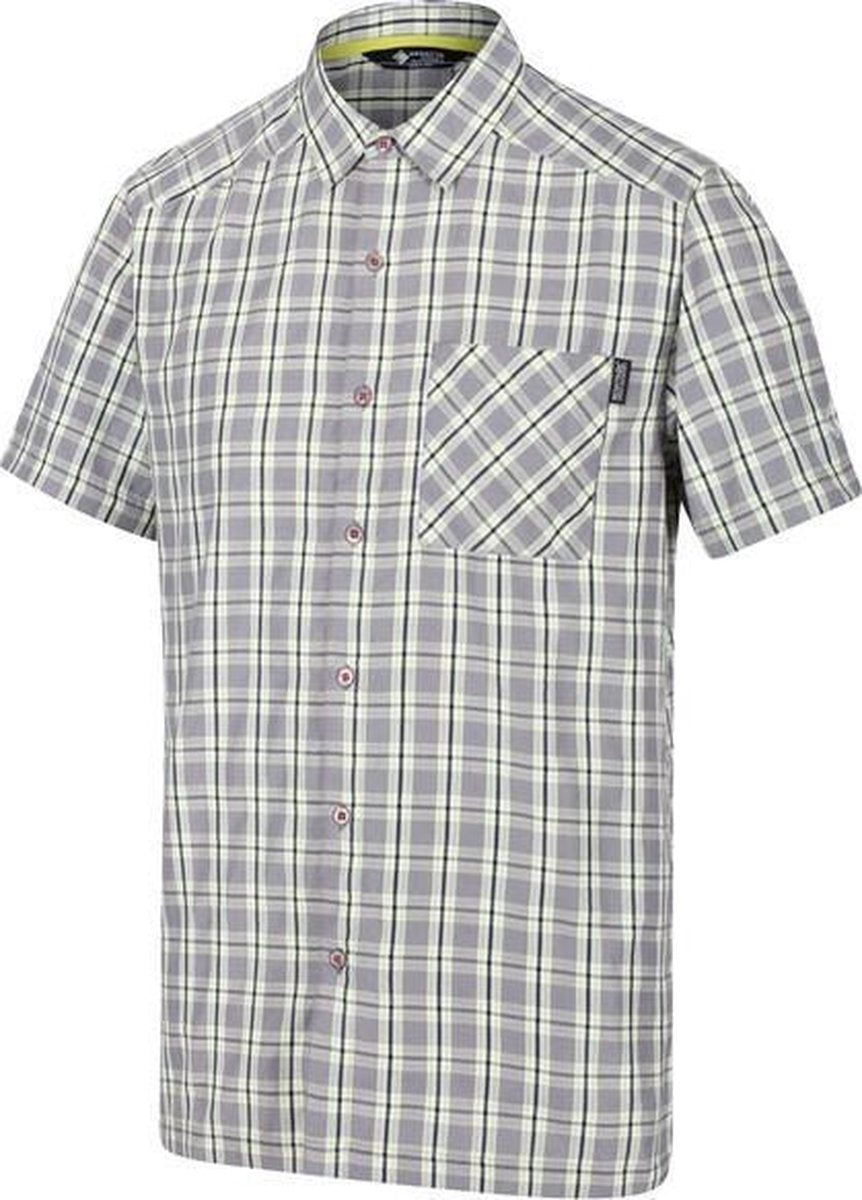 Regatta - Men's Mindano V Short Sleeved Checked Shirt - Outdoorshirt - Mannen - Maat S - Grijs
