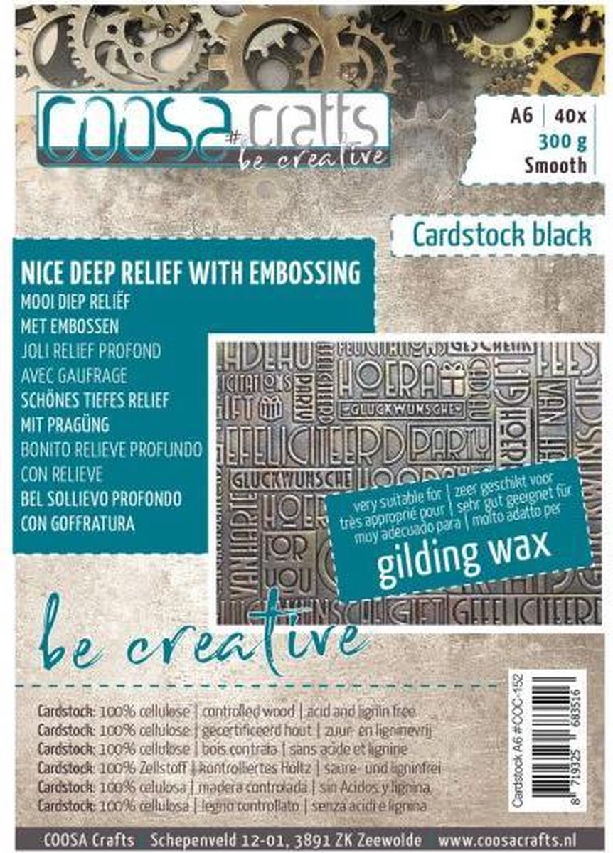 COOSA Crafts • Be creative cardstock smooth A6 Black