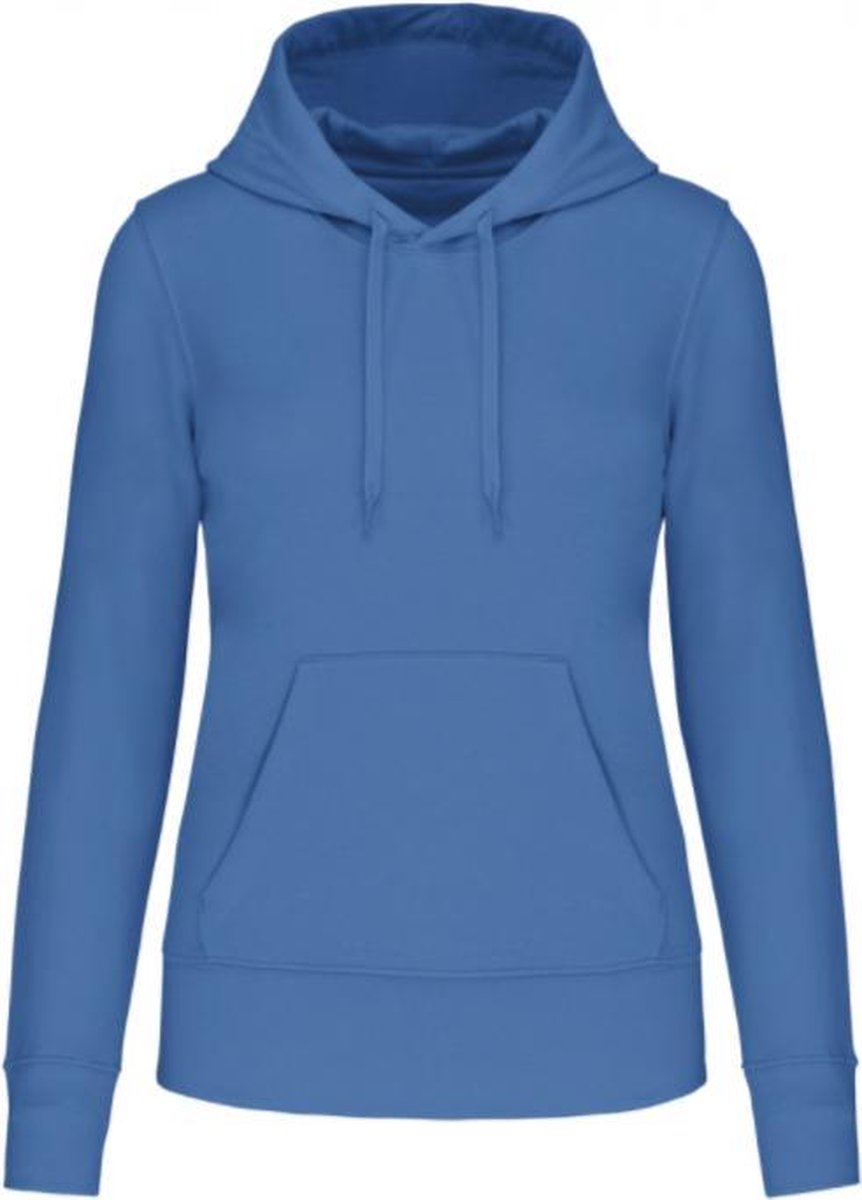 Ecologische damessweater met capuchon Royal Blauw Maat L