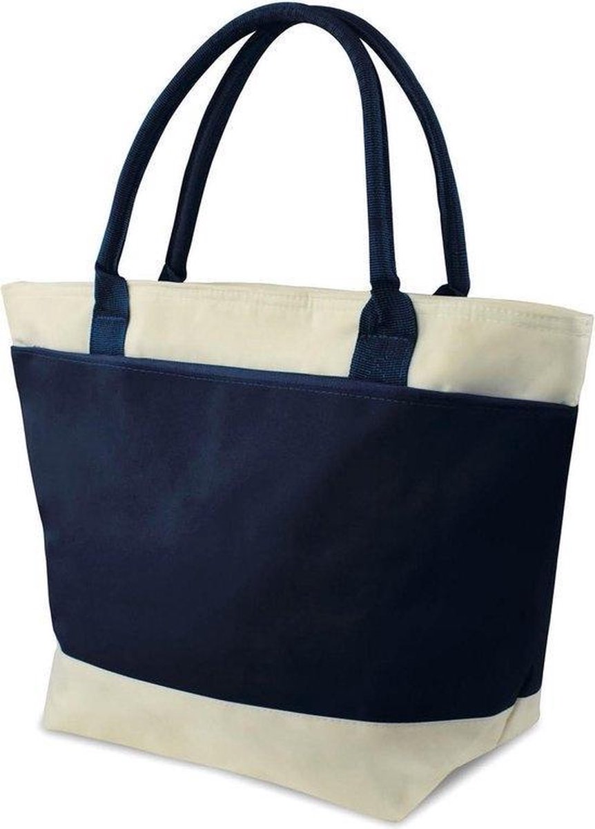 Koeltas / strandtas / picknicktas / lunch tas 2 vakken - 16L - navy
