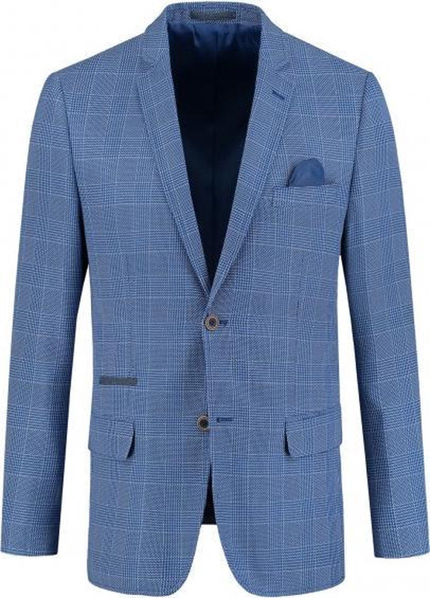 GENTS | Colbert Heren ruit kobalt 0085 Maat 98