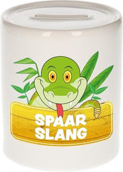 Kinder spaarpot met slangen print 9 cm