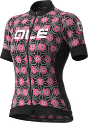 Ale Dames Fietsshirt Korte Mouwen PRS Garda - ZwartFluoRoze - M - Valt klein