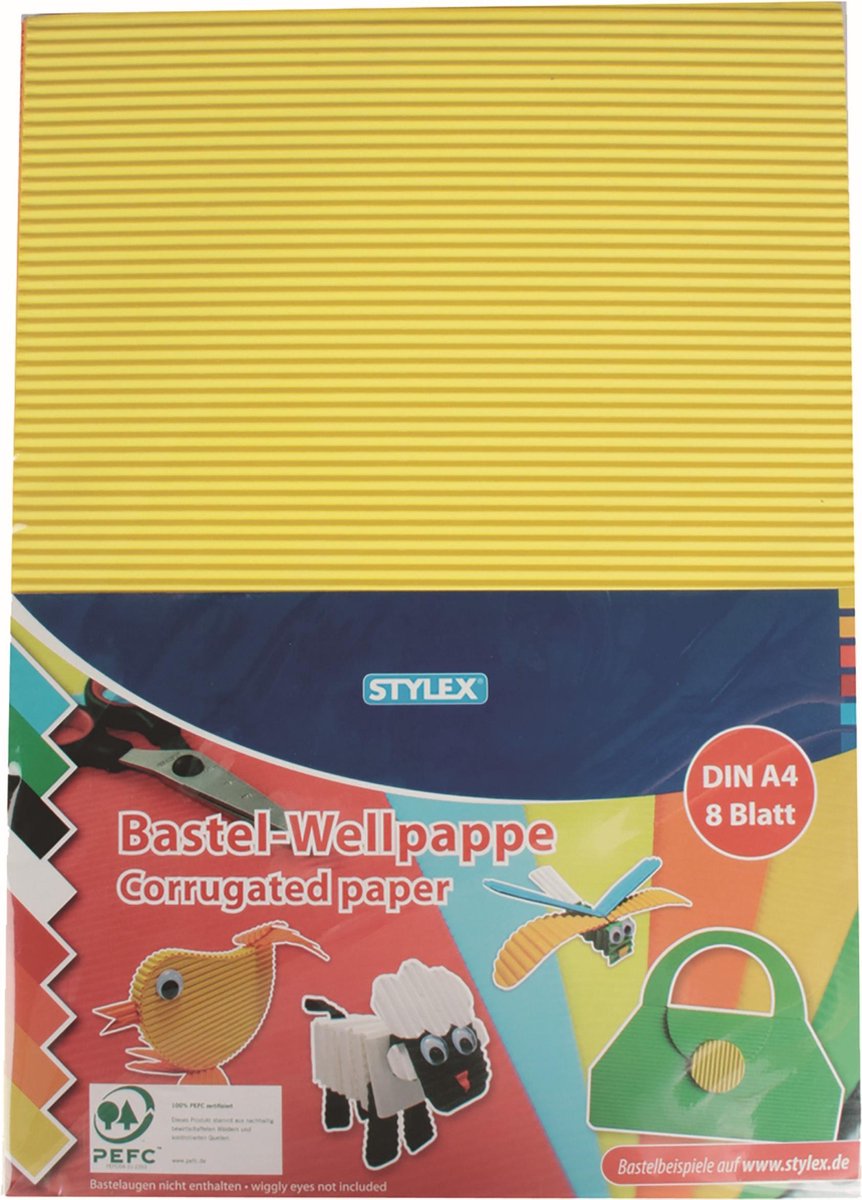 Stylex Hobbyblok Golfkarton A4 8 Vellen