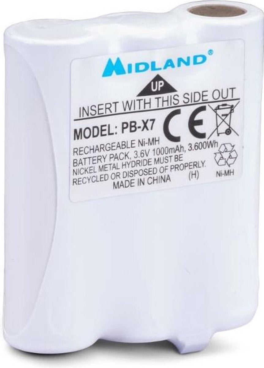 PBX7 Battery pack - voor Midland XT70 - Ni-MH 1000 mAh 3.6V