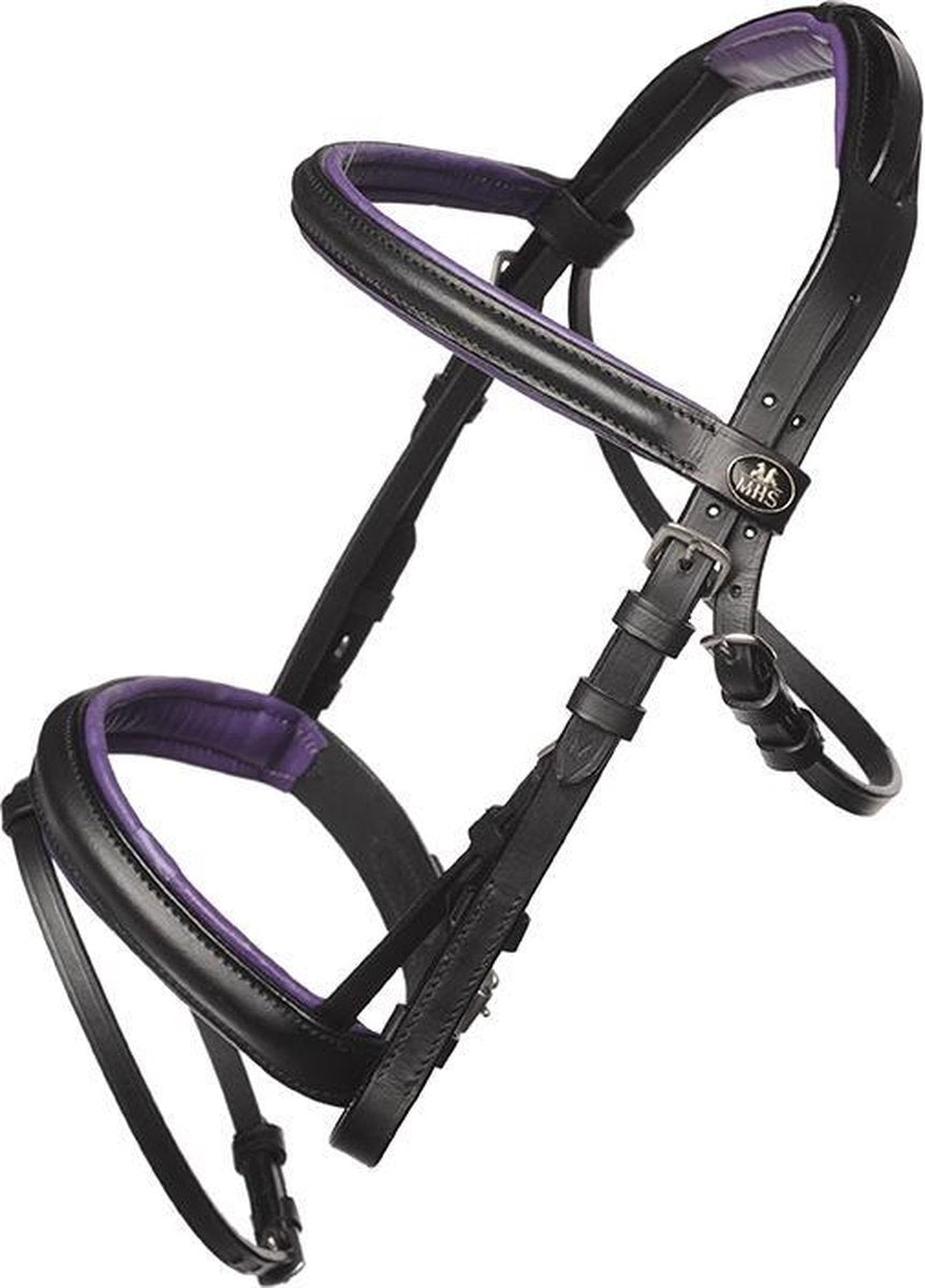 MHS Hoofdstel Star black/purple shetland