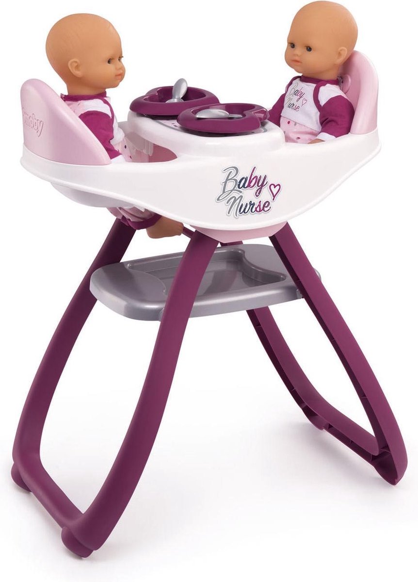 Smoby accessoire voor poppen - Tweeling Eetstoeltje