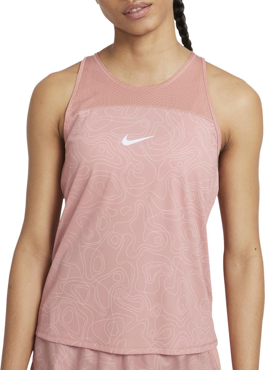 Nike Miller Running Top  Sporttop - Maat S  - Vrouwen - Roze
