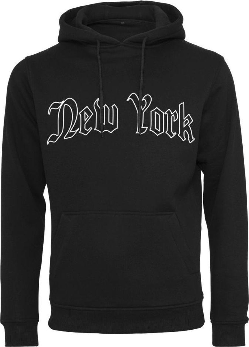 Urban Classics Hoodie/trui -2XL- New York Wording Zwart