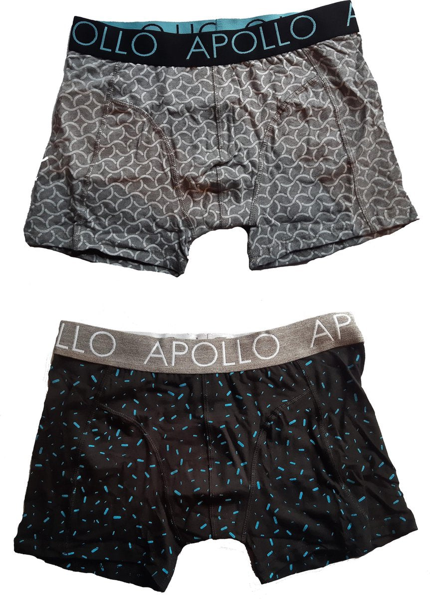 Apollo - boxershort heren - 2 - Pack - Grijs - Maat XL