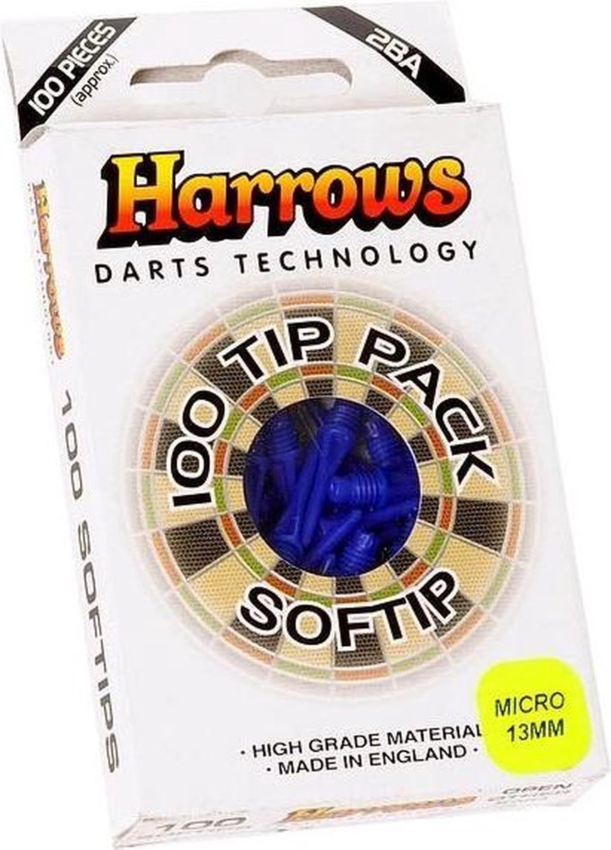 Harrows Softtip punten micro 2ba 100pcs blauw
