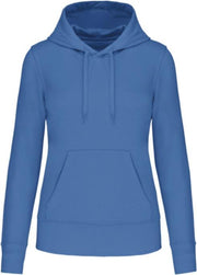 Ecologische damessweater met capuchon Royal Blauw Maat M