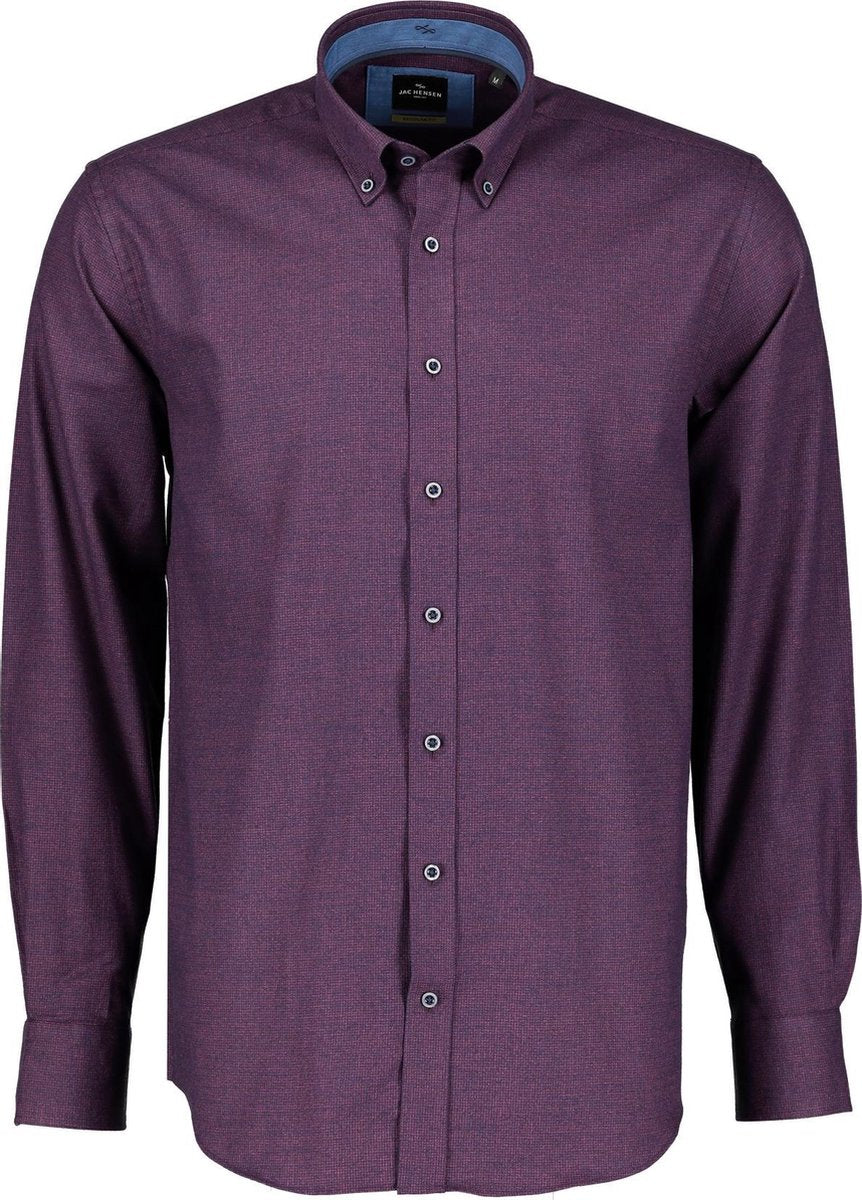 Jac Hensen Overhemd - Regular Fit - Rood - 3XL Grote Maten
