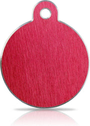 Hondenkeldertje - Dierenpenning | Hi-Line Circle - Large - Red | 32x32mm | tweezijdig graveren | inclusief verzendkosten