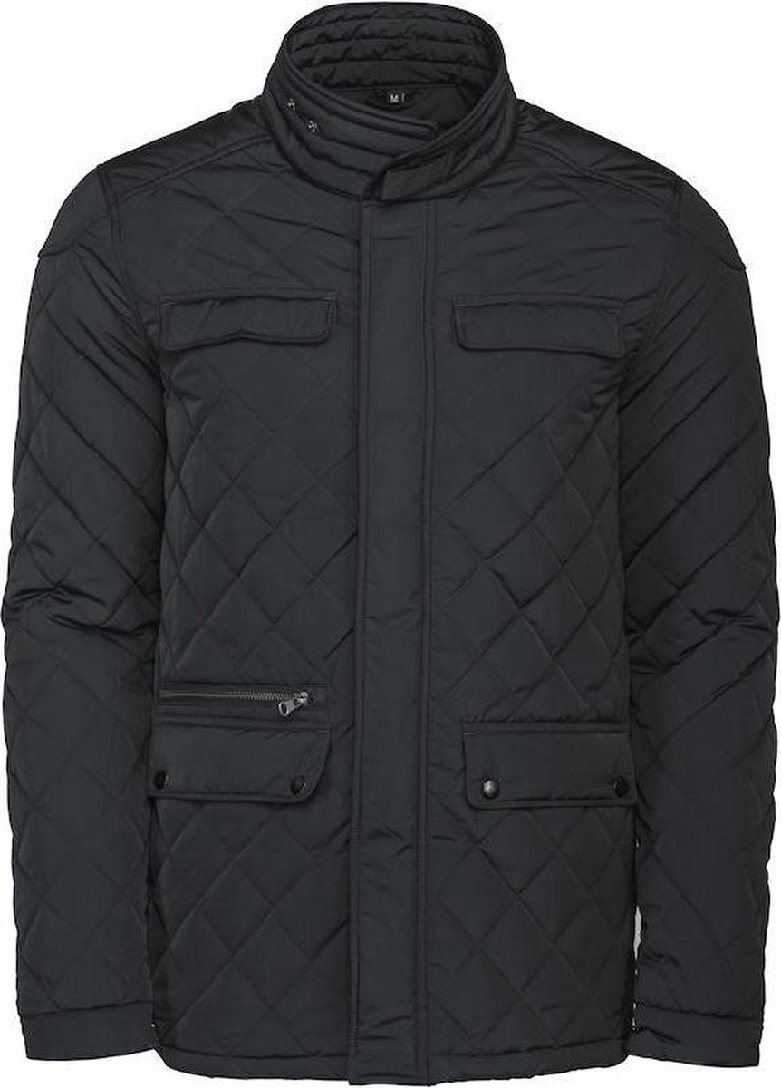 Harvest Huntingview Quilted Jas Heren 2111030 Zwart - Maat XXL