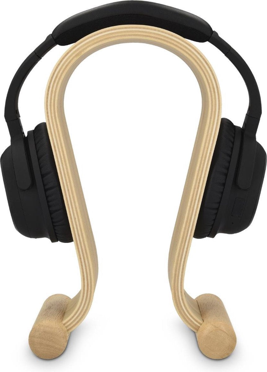 Hoofdtelefoonhouder van bamboehout| Universele Koptelefoon houder | Stand koptelefoonhouder standaard headset