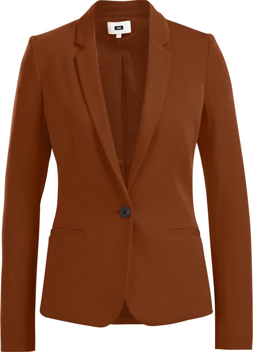 WE Fashion Dames tricot getailleerde stretch blazer