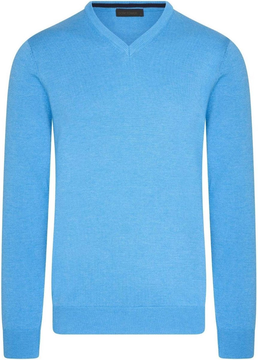 Pullover Skyblue  V-Hals Dom Tower