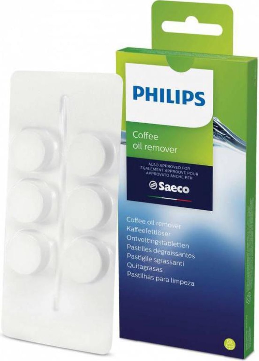 Philips Saeco reinigingstabletten - 6 stuks - tabletten reiniger onderhoud Coffee oil remover ontvettingstabletten