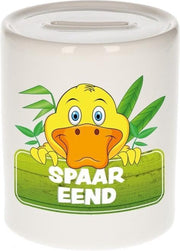 Kinder spaarpot met eenden print 9 cm
