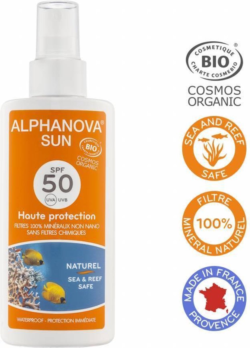 Alphanova Zonnebrandspray Spf 50 Unisex 125 Gram