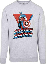 Marvel Captain America Crewneck sweater/trui -S- Captain America Grijs