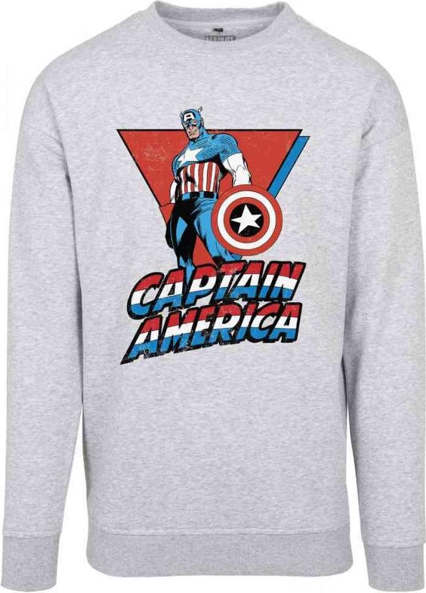 Marvel Captain America Crewneck sweater/trui -S- Captain America Grijs