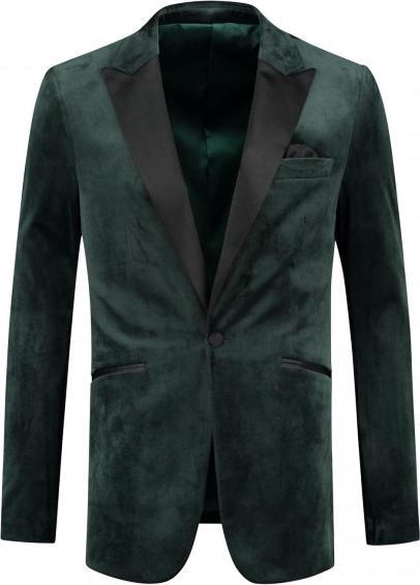 GENTS | Dinnerjacket velvet groen 0052 Maat 46
