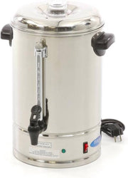 Koffie Percolator 10 Liter / 80 Kopjes - Aftapkraan - met Peilglas en Temperatuurindicatie - Uitneembaar Filter - Koffieketel / Koffiemachine - Maxima