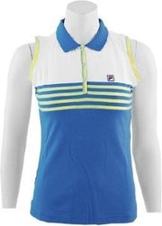 Fila Polo Knitted - Sportpolo -  Dames - Maat XS - Blue;yellow;White