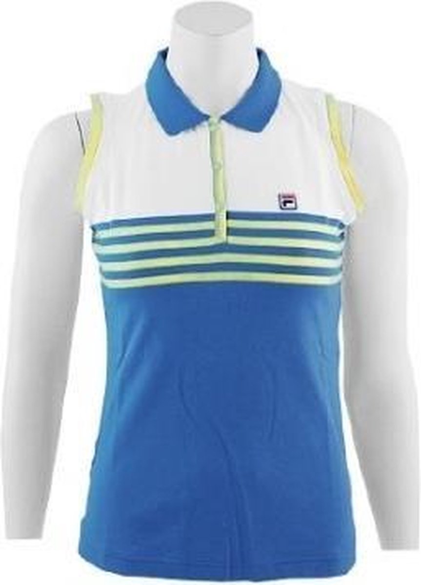 Fila Polo Knitted - Sportpolo -  Dames - Maat XS - Blue;yellow;White