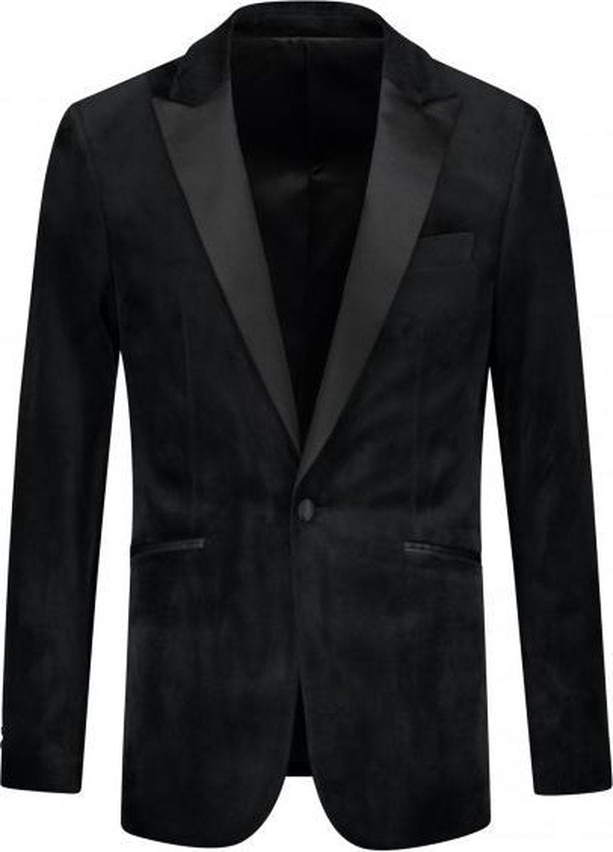 GENTS | Dinnerjacket velvet zwart 0046 Maat 48
