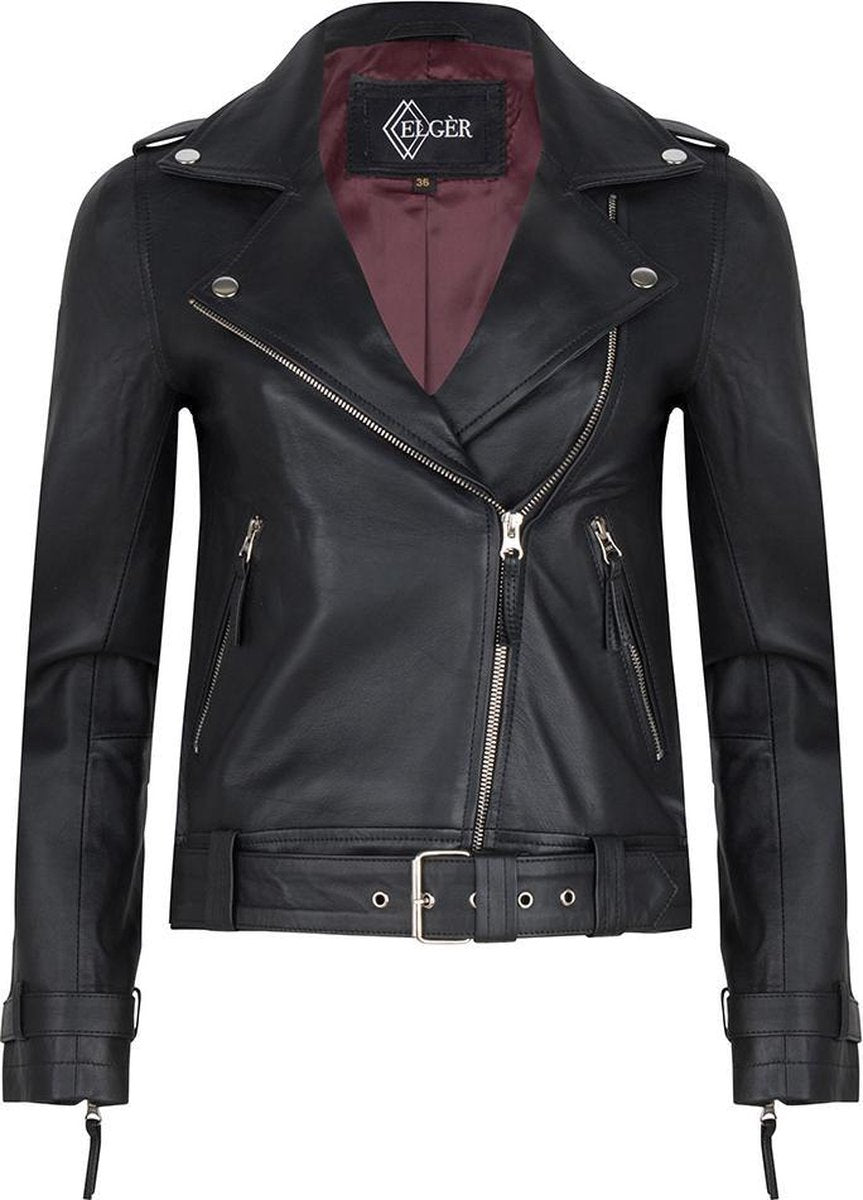 Elgèr - Leren jas Dames - Noëlle jacket - Maat 42 (XL)