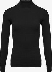 TwoDay dames rib coltrui - Zwart - Maat L