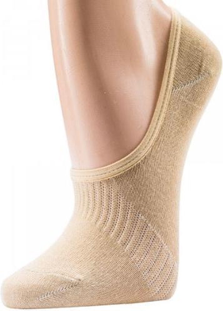 Bamboe Kousenvoetje Beige (3 paar)-  Maat 35/38