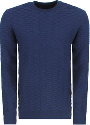 Twinlife - heren Design Trui - Ronde hals - Navy