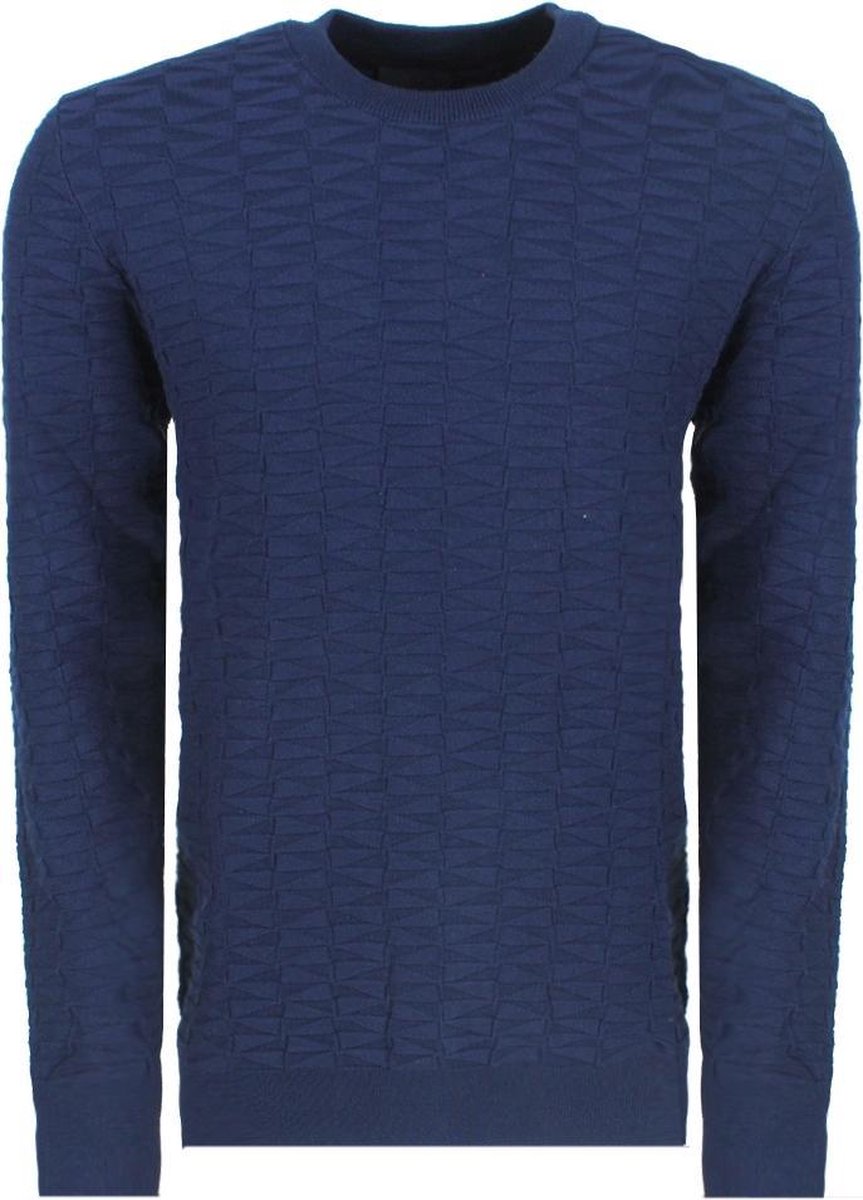 Twinlife - heren Design Trui - Ronde hals - Navy