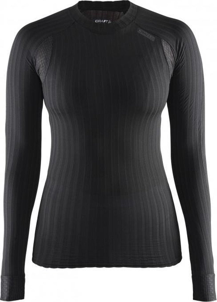 Craft Warm Intensity dames thermoshirt zwart dessin