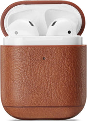 YPCd® Apple AirPods Hoesje - Bruin- PU leer Hard Case