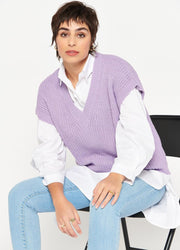 Tanktop trui met lurex - Paars