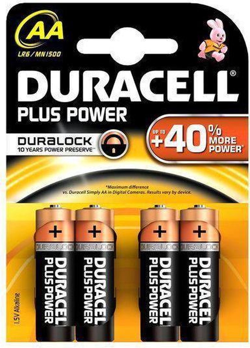 Duracell AA Plus Power Alkaline Batterijen