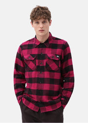 Dickies Heren Sacramento Flanellen Shirt Bessen Roze